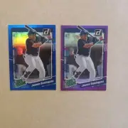 2023 donruss jasson dominguez Lot (2) Blue & Purple Parallels