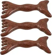 FRCOLOR 3Pcs Wooden Dual Scalp Massager Comb Versatile Massage Tool for Scalp Care Neck Body Relaxation Natural Hair Care Comb for and Fatigue Management