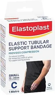 Elastoplast Elastic Tubular Support Bandage Size Small C | 1m Length | 15-25cm Circumference | Suitable for Wrists and Ankles | Compression Tube Bandage | Supportive Sleeve | Reduces Swelling
