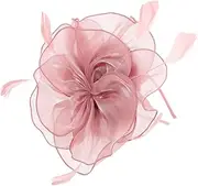 [VALICLUD] Elegant Fancy Mesh Fascinator Head with Luxurious Plumes for Women for Tea Parties Horse Racing Events Vintage Fashion Shows and Special Occasions