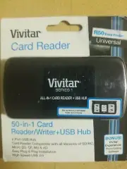 Vivitar 50 in 1 Card Reader/Writer + USB Hub Brand New Sealed Free Shipping
