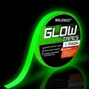 MALENOO 0.5 Inch x 16FT Glow in The Dark Tape Lasting Bright for Green Neon Tape