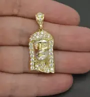 Real 10k Yellow Gold 3D Jesus Head Pendant almost 1.85" 4.6gr