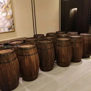 海盜桶 酒吧莊婚慶攝影道具木桶擺件 仿古裝飾橡木桶紅酒桶啤酒桶