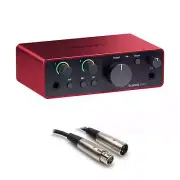 Focusrite Scarlett Solo 4th Gen USB Audio Interface with an XLR Cable