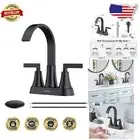 4-Inch Lead-Free Bathroom Faucet with Modern Dual Handles & Swivel Spout