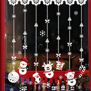 2Pcs Christmas Decoration Glass Sticker Decoration Electrostatic Sticker