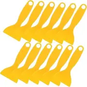 Homoyoyo 25pcs Plastic Putty Knife and Resin Scraper Set - Versatile 3D Print Scraper Tools for Easy and Cleaning - Ideal for 3D Printers and Projects Durable Yellow Plastic