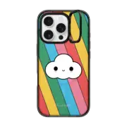 iPhone 16 Pro Impact Ring Stand Case MagSafe Compatible Little Cloud Rainbow
