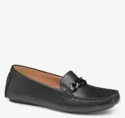 Johnston & Murphy Women's Maggie Chain Moc Black Calfskin - 78-14875, Black Calf
