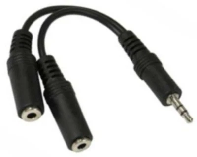 Lot10pack 4" short 1*Male~2*Female Stereo 1/8" Y Splitter Cord/Cable/Wire, 3.5mm
