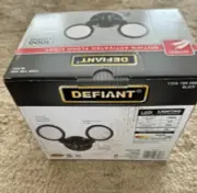 Defiant Hardwired 180-Degree LED Black Motion Activated Security Light