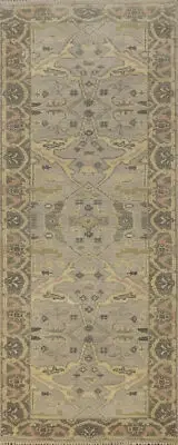 Handmade Oushak Indian Hallway Runner Rug Wool Carpet 3x8 ft