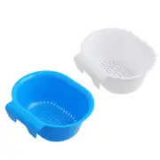 2 PCS Compact Drain Basket Sink Fruit Vegetable Washer Drainer