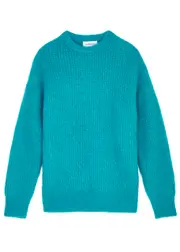 16 Arlington Sephia Ribbed Alpaca-blend Jumper - Turquoise - M (UK12 / M) M (UK12 / M)