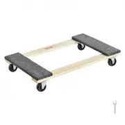 VEVOR Furniture Dolly, 454kg Load Capacity, 457.2x762mm, 4x76mm PP Swivel Casters, Heavy Duty Hardwood Furniture Moving Dolly, Mover's Dolly, Moving C