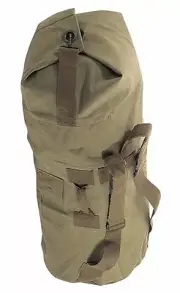 22oz Canvas Duffle Duffel Bag Top Opening with Handle & Backstraps Army Style