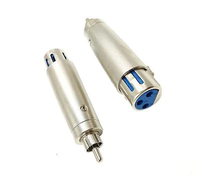 XLR 3 Pin Female Socket To RCA/Phono Male Plug Adaptor