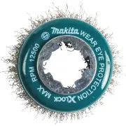 Makita X-LOCK 3 In. Crimped 0.012 In. Stainless Steel Cup Angle Grinder Wire