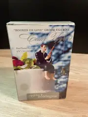 New Hooked on Love Fishing Groom Catching Bride Funny Wedding Cake Topper