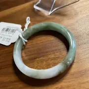 纯天然玉镯 Grade A jadeite bangle 54 mm Burmese Jade 100% Untreated