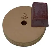 3" Leather Polishing Wheel For Bench Grinders W/ 10mm Arbor (3/4" Wide)