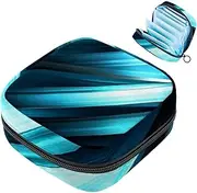 Period Bag,Sanitary Napkin Storage Bag,Abstract Modern Stripes,Tampon Holder for Purse