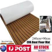 240×90cm Boat Decking EVA Foam Sheet Marine Teak Flooring EVA Yacht Carpet Brown