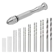 0.5mm-3.0mm Micro Mini Twist Drill Bit Pin Vise Hand Drill Rotary Tool Set 26pcs
