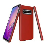 For Samsung Galaxy S10+ Plus Case, Armour Red Protective Durable Phone Cover