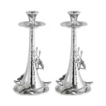 Michael Aram White Orchid Taper Candleholder, Set of 2
