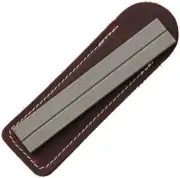 Eze-Lap Diamond Sharpening Stone 400 Medium Grit Fishhooks Groove Leather Pouch