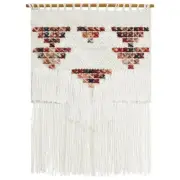 NEW Tapete Rug Bone & Rust & Wool Scandi Wall Hanging