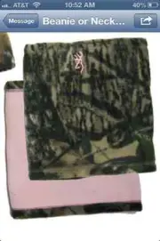 Browning Womens Camo Reversible Fleece Neck Gator Mossy Oak New Break-Up/Pink