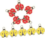 [CATIEBYE] Ladybug Metal Charms for Diy Jewelry Charm Kit for Necklace Bracelet Making