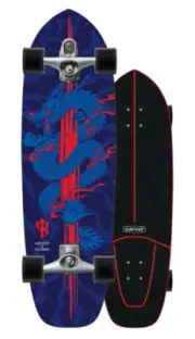 Carver Kai Dragon Raw Complete Skateboard