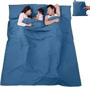 V VILISUN Sleeping Bag Liner, Lightweight Portable, Soft Travel and Camping Sheet, with Compact and Carry Bag, for Travel, Hotel