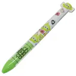 小禮堂 迪士尼 TSUMTSUM 日製造型耳朵雙色原子筆《綠白.大臉》0.5MM.雙色筆.自動筆