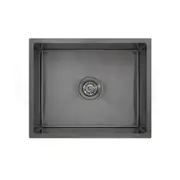 540X440mm Handmade Laundry Kitchen Sink Top/Under Mount Gun Metal