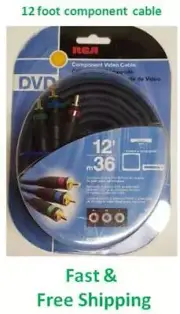New RCA 12' Component Video Cable Free Shipping