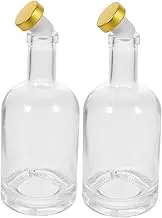 VINTORKY 2Pcs Thickened Transparent Glass Wine Bottle Elegant Liquor Decanter for Home Bar Club Use Easy to Clean with Widened Opening Material for Lasting Use