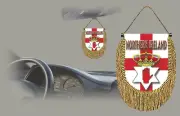 NORTHERN IRELAND REAR VIEW MIRROR WORLD FLAG CAR BANNER PENNANT