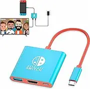 T Tersely Dock for Nintendo Switch/Switch 2 2025 & OLED,Docking Station TV with 4K HDMI USB 3.0 100W USB-C Charging Port, USB C to HDMI Adapter for Steam Deck/MacBook/Laptop