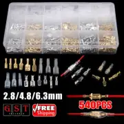 540X Assorted Male/Female Spade Electrical Wire Connectors Crimp Terminals Kit