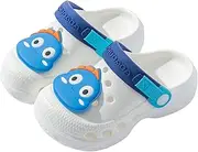 [Vunavueya] Unisex Children's Clogs Girls Mules Boys EVA Bathing Shoes Garden Slippers Beach Summer Sandals Shoes White Dinosaur 26 EU_170