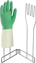 KORRTFID Kitchen Glove Holder,Stainless Steel Glove Rack,Kitchen Vertical Glove Support Multi-Purpose Glove Drain Rack,Collapsible Glove Drying Stand,Rubber Glove Drying Rack,Mitten Rack(Large)