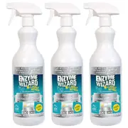3x Enzyme Wizard Glass And Stainless Steel Cleaner 750ml Home Cleaning Spray