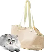 Cat Shoulder Carrier | Puppy Shoulder Bag Carrier - Breathable Mesh Avoid Escaping Outing Tote Pack for Walking Lightweight