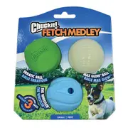 CHUCKIT! Fetch Medley Balls For Dogs Small 5cm (3 Pack)