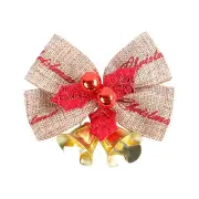 10pc Christmas Linen Bow Christmas Tree Decoration Mini Pendant Shopping Mall